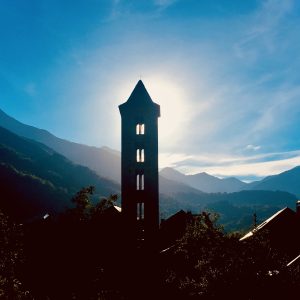 campanar Erill amanecer